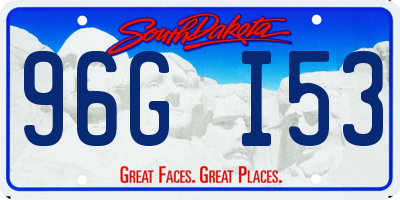 SD license plate 96GI53