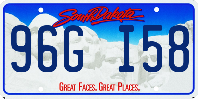 SD license plate 96GI58