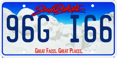 SD license plate 96GI66