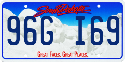 SD license plate 96GI69