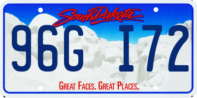 SD license plate 96GI72