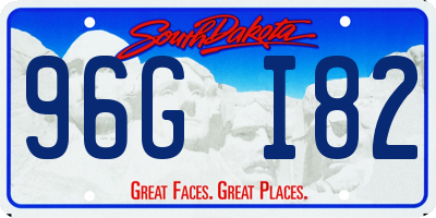 SD license plate 96GI82