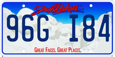 SD license plate 96GI84