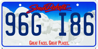 SD license plate 96GI86