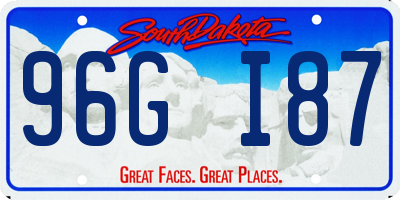 SD license plate 96GI87