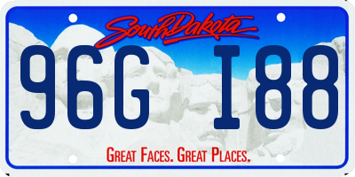 SD license plate 96GI88