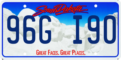SD license plate 96GI90