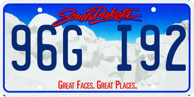 SD license plate 96GI92