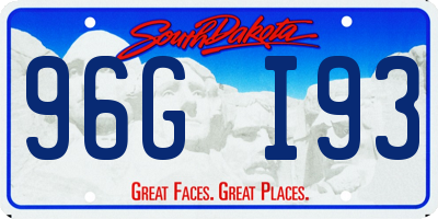 SD license plate 96GI93