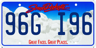 SD license plate 96GI96