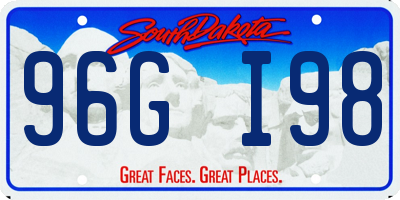 SD license plate 96GI98