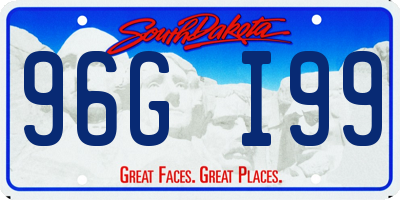 SD license plate 96GI99