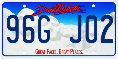 SD license plate 96GJ02