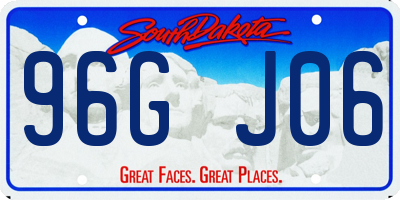 SD license plate 96GJ06