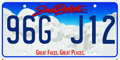 SD license plate 96GJ12