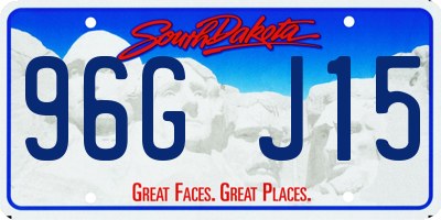 SD license plate 96GJ15