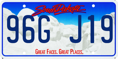 SD license plate 96GJ19