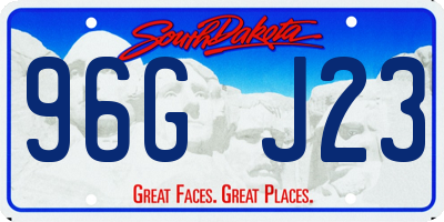SD license plate 96GJ23