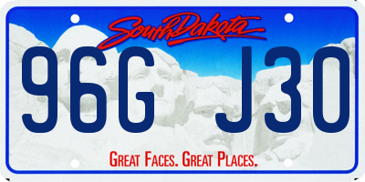 SD license plate 96GJ30