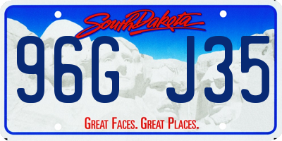 SD license plate 96GJ35
