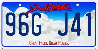 SD license plate 96GJ41