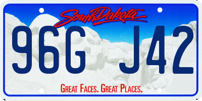 SD license plate 96GJ42