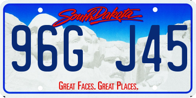SD license plate 96GJ45