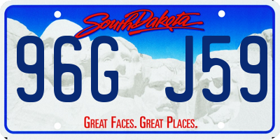 SD license plate 96GJ59