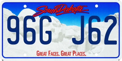 SD license plate 96GJ62