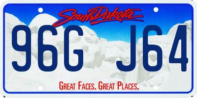SD license plate 96GJ64