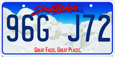 SD license plate 96GJ72