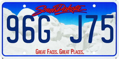 SD license plate 96GJ75