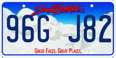 SD license plate 96GJ82