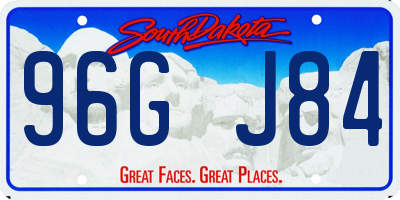 SD license plate 96GJ84