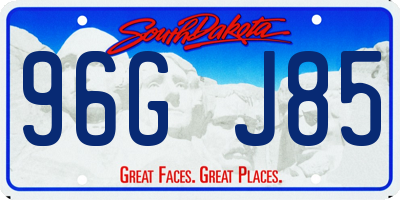 SD license plate 96GJ85