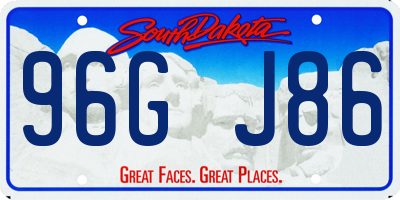 SD license plate 96GJ86