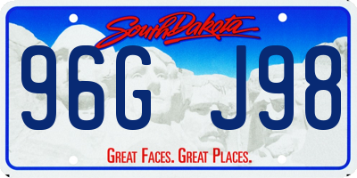 SD license plate 96GJ98
