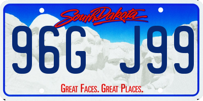 SD license plate 96GJ99