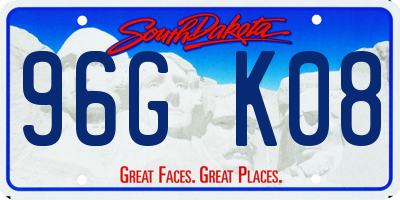 SD license plate 96GK08