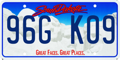 SD license plate 96GK09