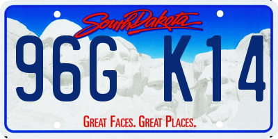 SD license plate 96GK14