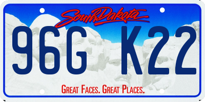SD license plate 96GK22
