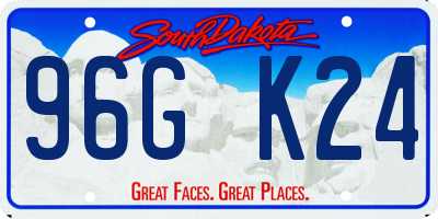 SD license plate 96GK24