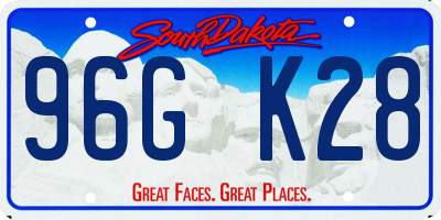 SD license plate 96GK28