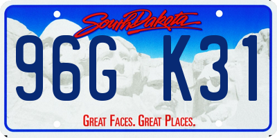 SD license plate 96GK31