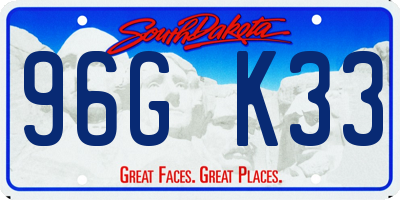 SD license plate 96GK33