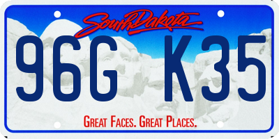 SD license plate 96GK35