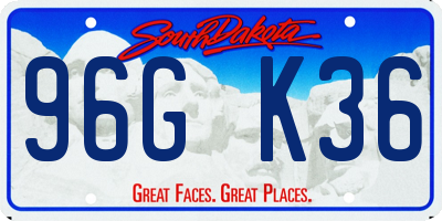 SD license plate 96GK36