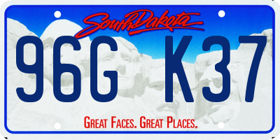 SD license plate 96GK37
