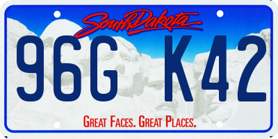 SD license plate 96GK42